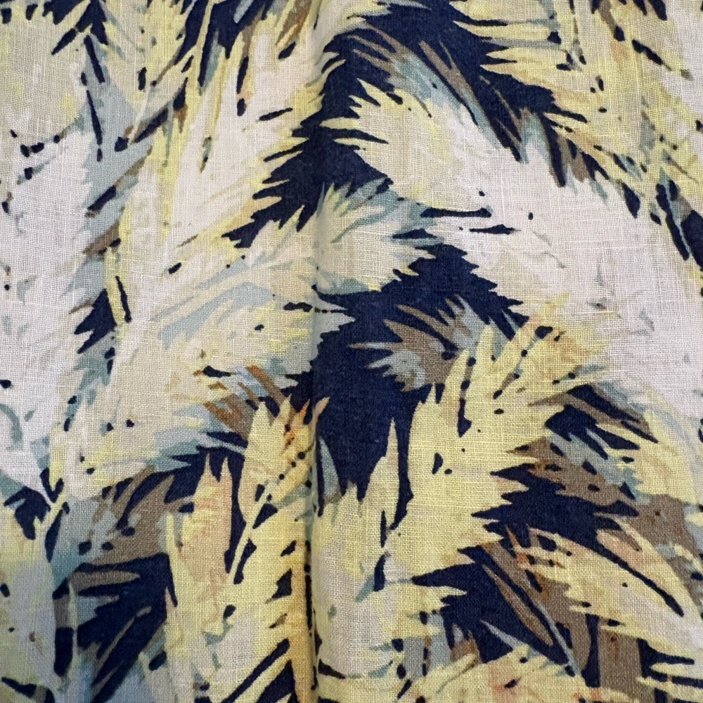 J. Jill Love Linen Midi Sun Dress – Tropical Palm Leaf Print, Size Large - Picture 5 of 8